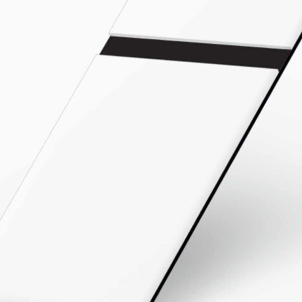 Planchas Lamicoid color Blanco sobre Negro 122 x 60cm