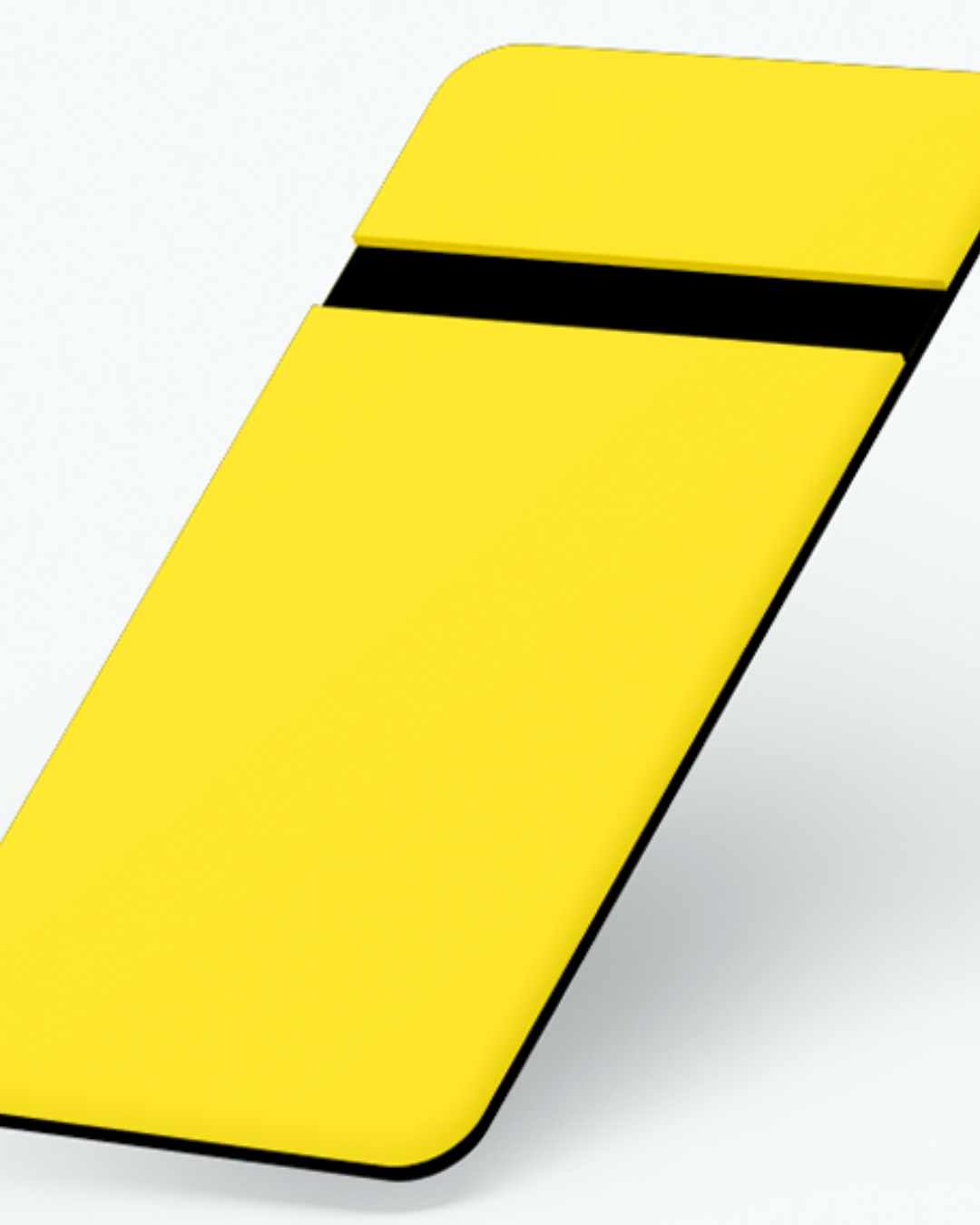 Plancha Lamicoid color Amarillo sobre Negro 122 x 60cm