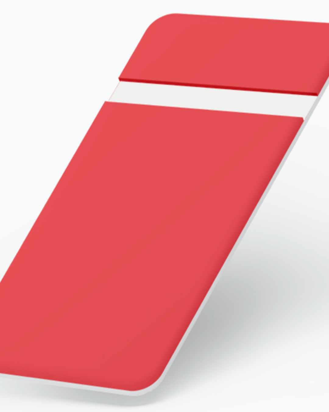 Planchas Lamicoid color Rojo sobre Blanco 122 x 60cm