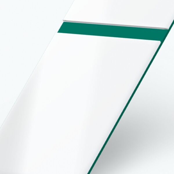 Plancha Lamicoid color Blanco sobre Verde 122 x 60cm