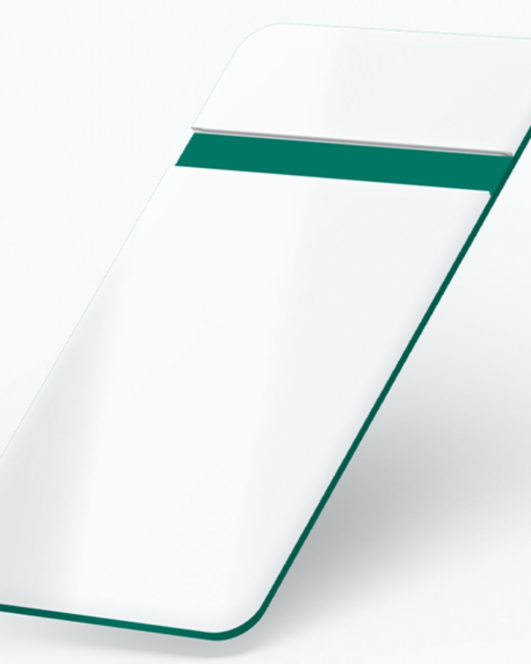 Plancha Lamicoid color Blanco sobre Verde 122 x 60cm