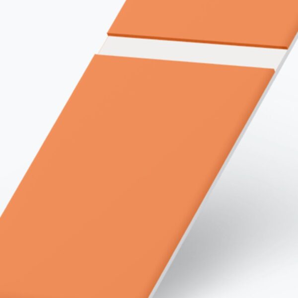 Planchas Lamicoid color Naranjo sobre Blanco 122 x 60cm