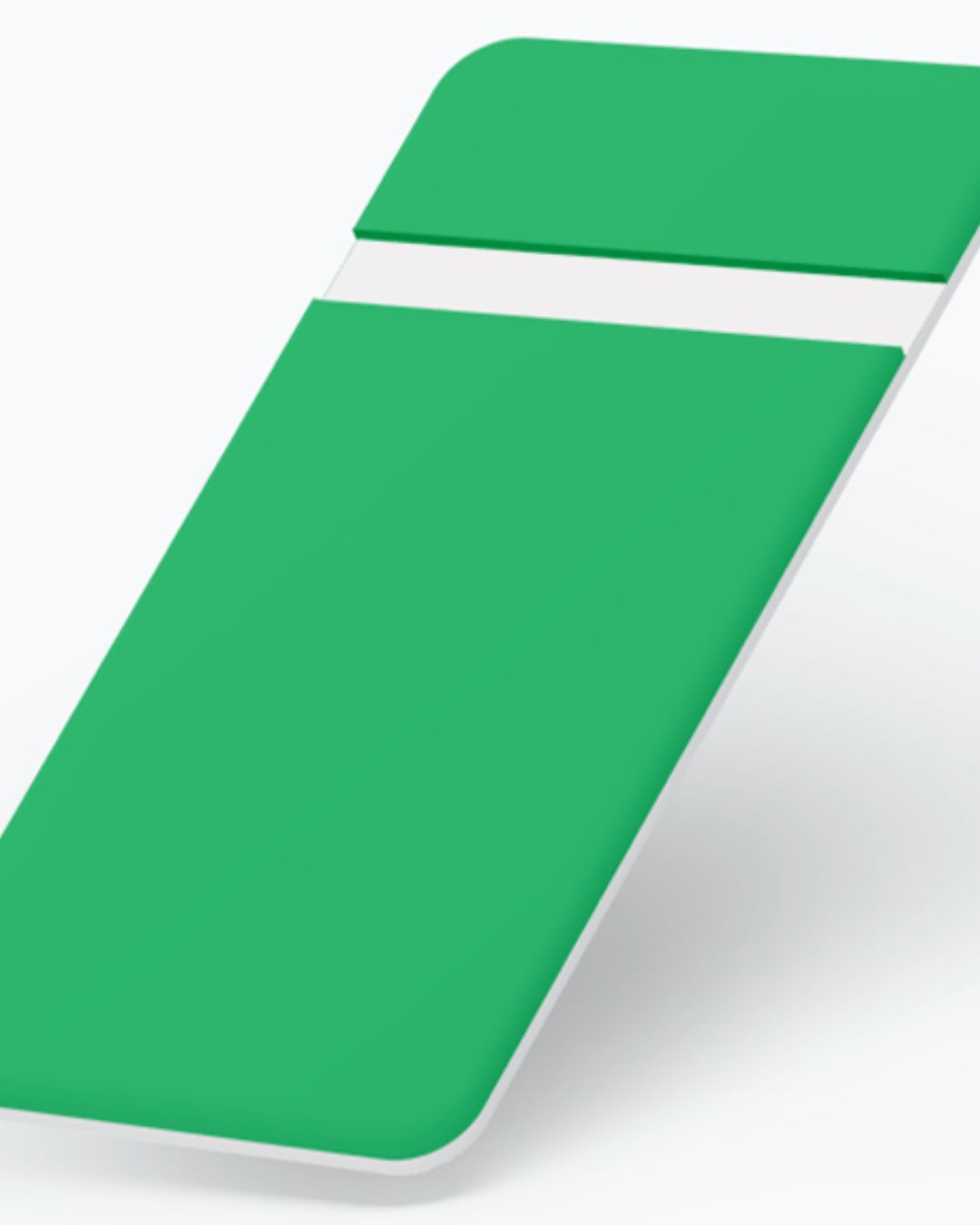 Planchas Lamicoid color Verde sobre Blanco 122 x 60cm