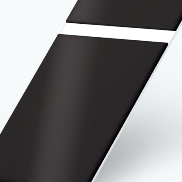 Planchas Lamicoid ABS color Negro sobre Blanco 122 x 60cm