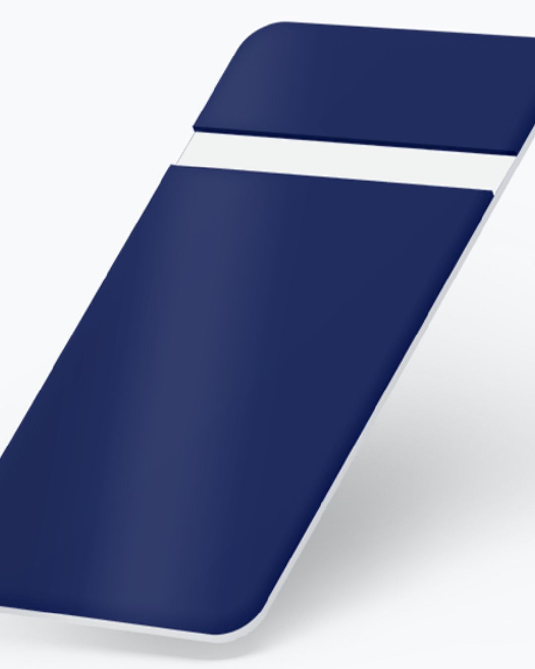 Planchas Lamicoid color Azul sobre Blanco 122 x 60cm