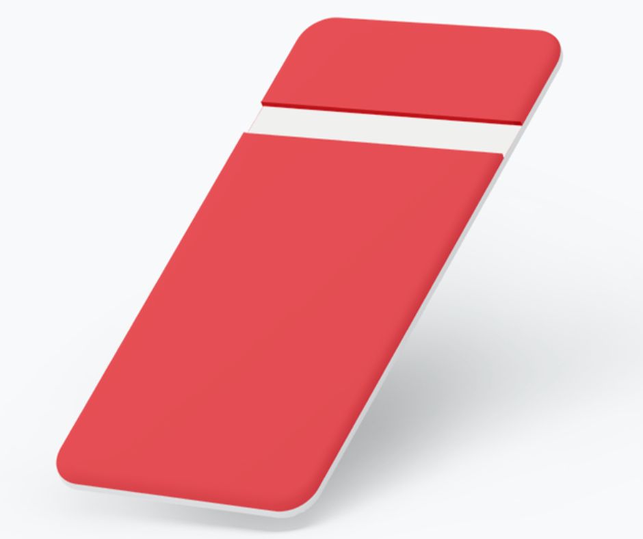 Planchas Lamicoid color Rejo sobre Blanco 122 x 60cm